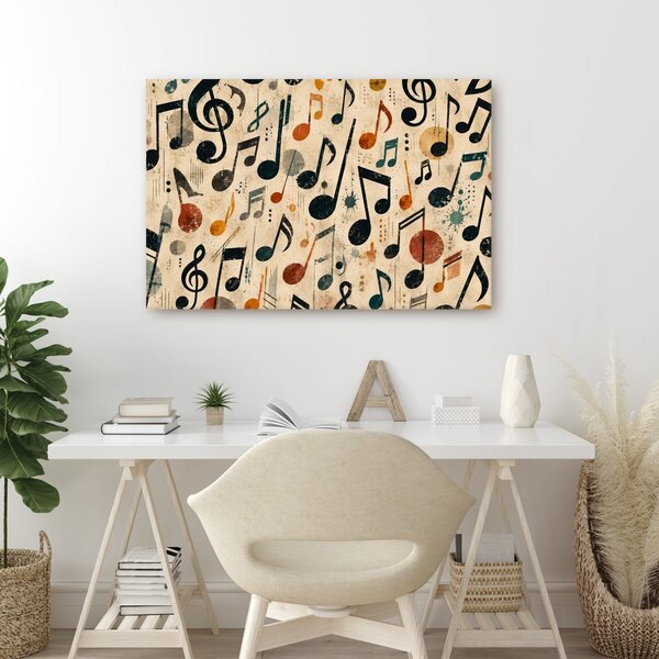 Quadro su tela – Sinfonia di spartiti vintage