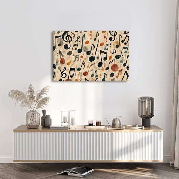 Quadro su tela – Sinfonia di spartiti vintage