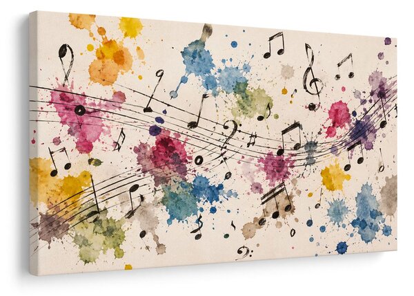 Quadro su tela – Toni musicali colorati