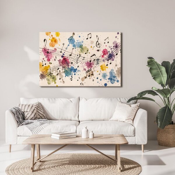Quadro su tela – Toni musicali colorati