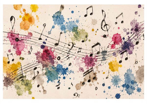 Quadro su tela – Toni musicali colorati