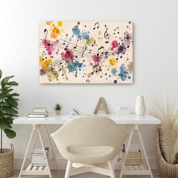 Quadro su tela – Toni musicali colorati