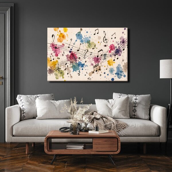 Quadro su tela – Toni musicali colorati