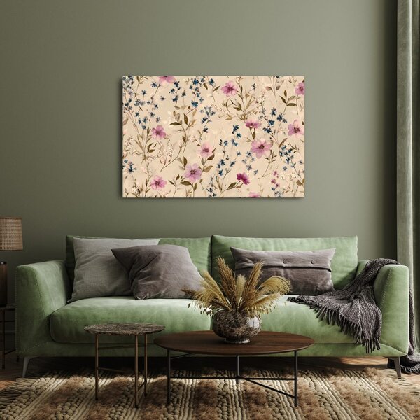 Quadro su tela – Delicati acquerelli floreali