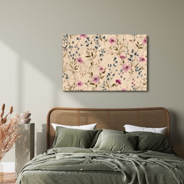 Quadro su tela – Delicati acquerelli floreali
