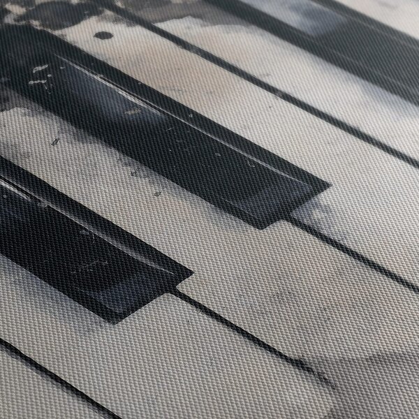 Quadro su tela – Tasti del pianoforte nella nebbia