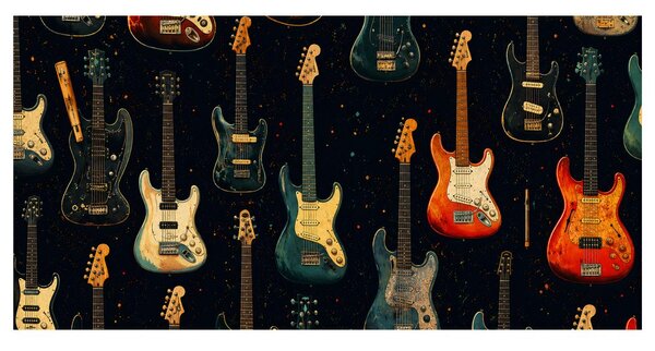 Quadro su tela – Motivo vintage chitarra