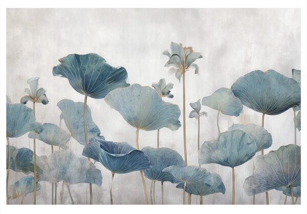 Quadro su tela – Fiori di loto blu