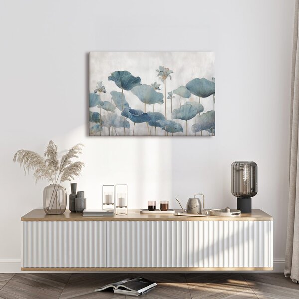 Quadro su tela – Fiori di loto blu