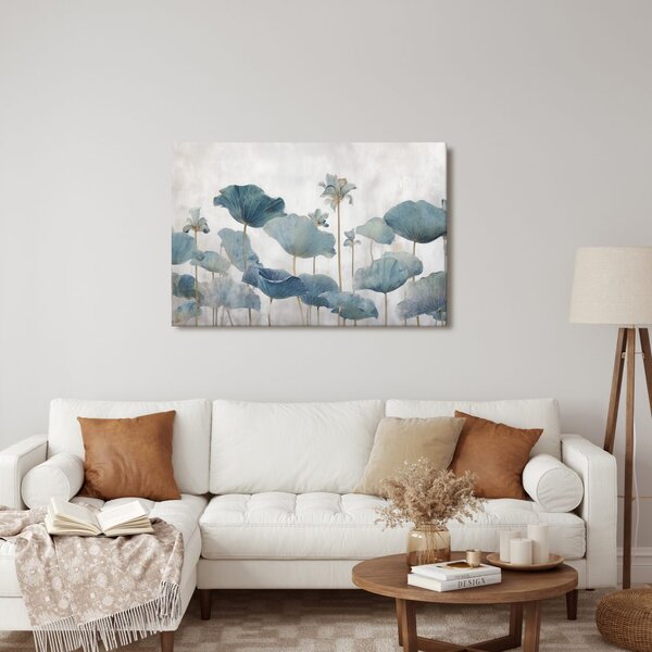 Quadro su tela – Fiori di loto blu