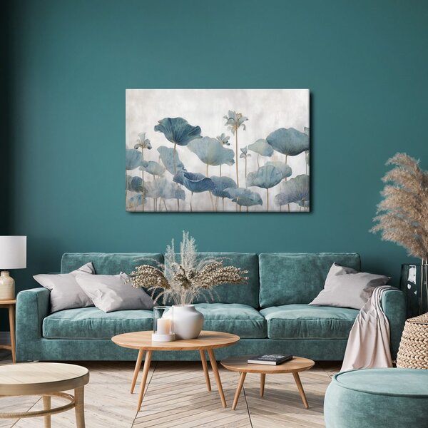 Quadro su tela – Fiori di loto blu