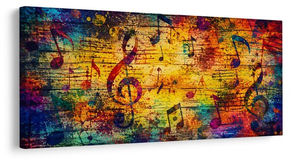 Quadro su tela – Astrazione musicale colorata