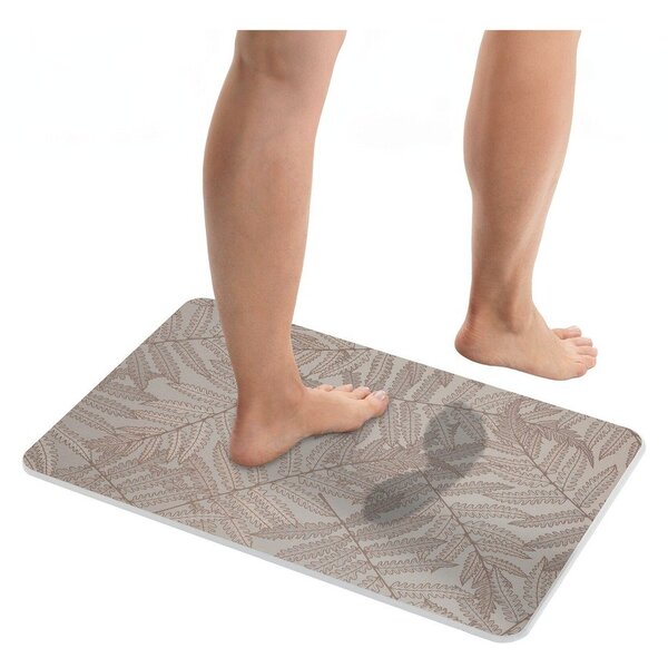 Tappetino per il bagno marrone chiaro in diatomite 39x60 cm Dafni – Wenko