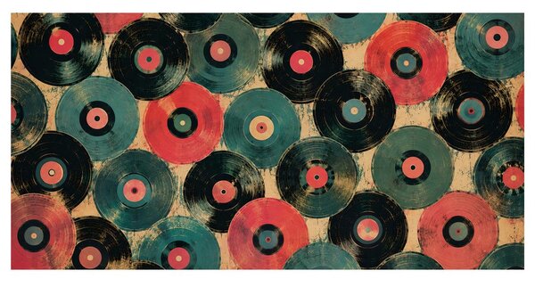 Quadro su tela – Dischi in vinile colorati