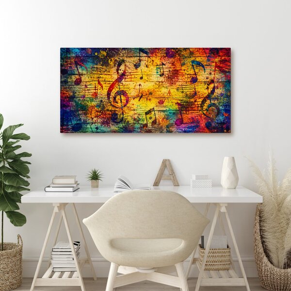 Quadro su tela – Astrazione musicale colorata