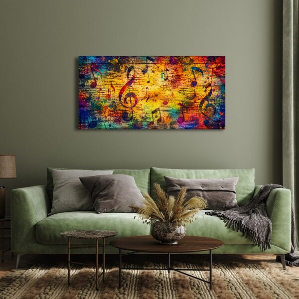 Quadro su tela – Astrazione musicale colorata