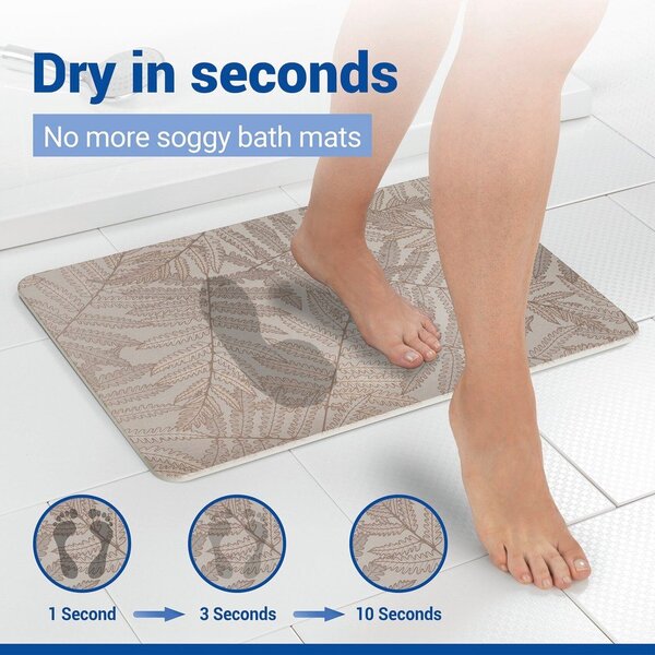 Tappetino per il bagno marrone chiaro in diatomite 39x60 cm Dafni – Wenko