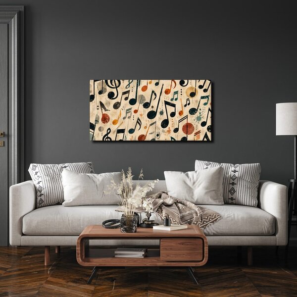 Quadro su tela – Note musicali colorate