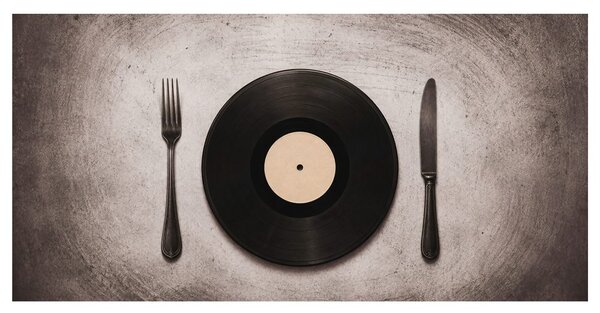 Quadro su tela – Cena retrò su vinile