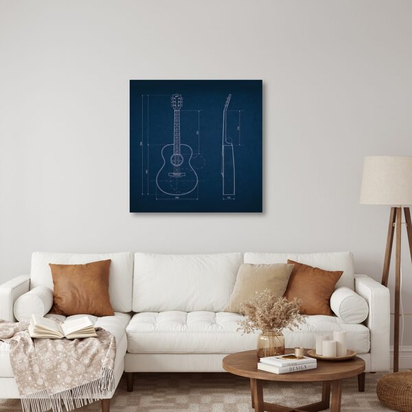 Quadro su tela – Progetto blu chitarra