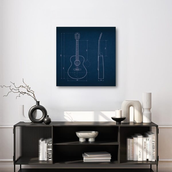 Quadro su tela – Progetto blu chitarra