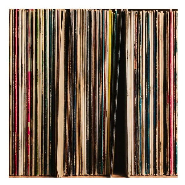Quadro su tela – Dorsi colorati degli album