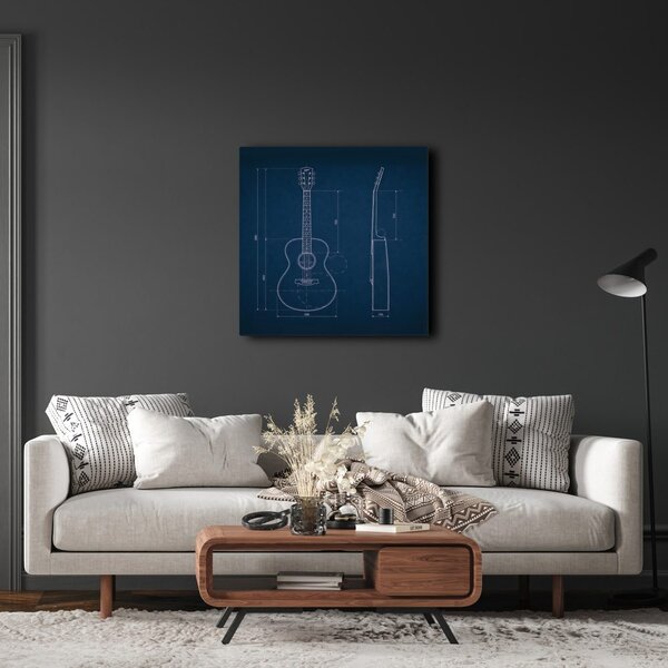 Quadro su tela – Progetto blu chitarra