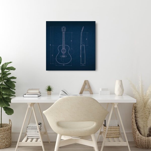 Quadro su tela – Progetto blu chitarra