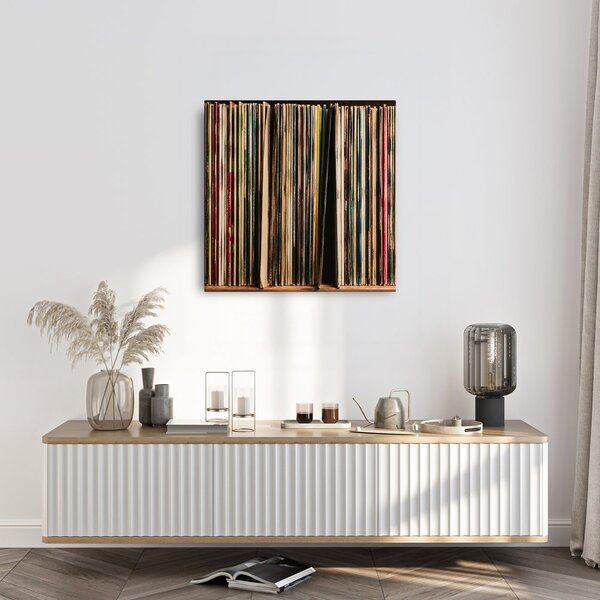 Quadro su tela – Dorsi colorati degli album