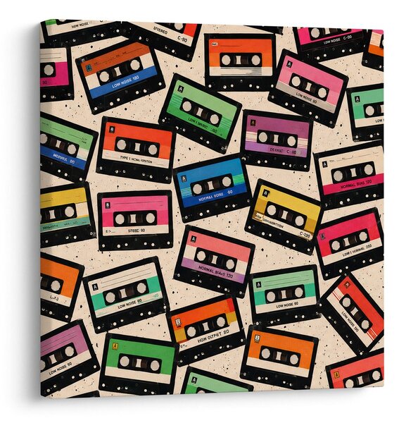 Quadro su tela – Mix di cassette vintage