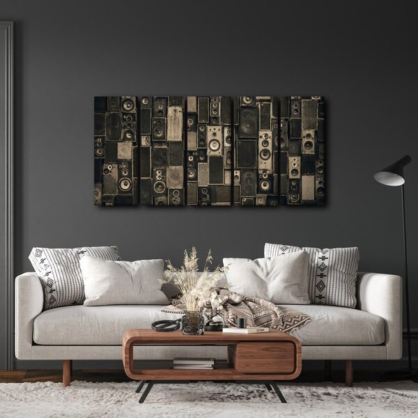 Quadri 5 pezzi – Altoparlanti vintage