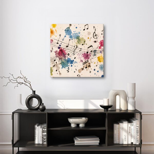 Quadro su tela – Sinfonia colorata e note