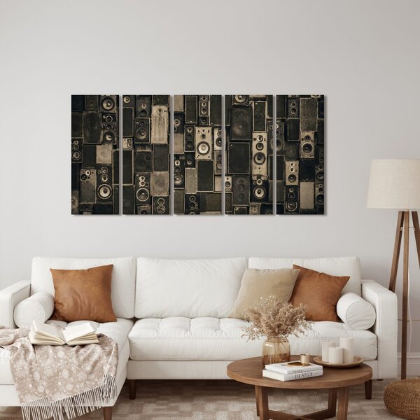 Quadri 5 pezzi – Altoparlanti vintage