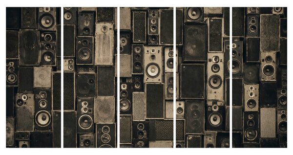 Quadri 5 pezzi – Altoparlanti vintage