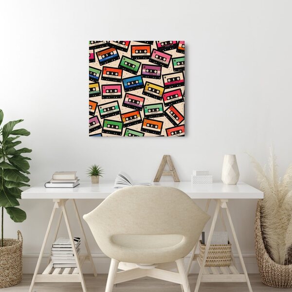 Quadro su tela – Mix di cassette vintage