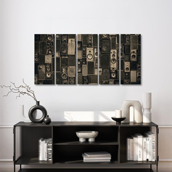 Quadri 5 pezzi – Altoparlanti vintage