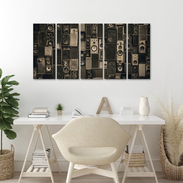 Quadri 5 pezzi – Altoparlanti vintage