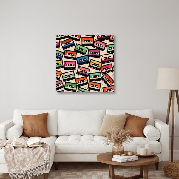 Quadro su tela – Mix di cassette vintage