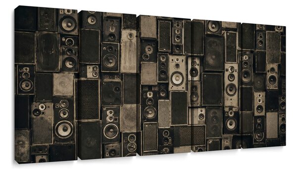 Quadri 5 pezzi – Altoparlanti vintage