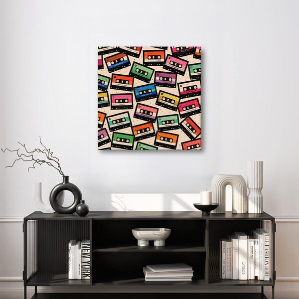 Quadro su tela – Mix di cassette vintage