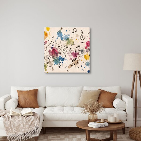 Quadro su tela – Sinfonia colorata e note