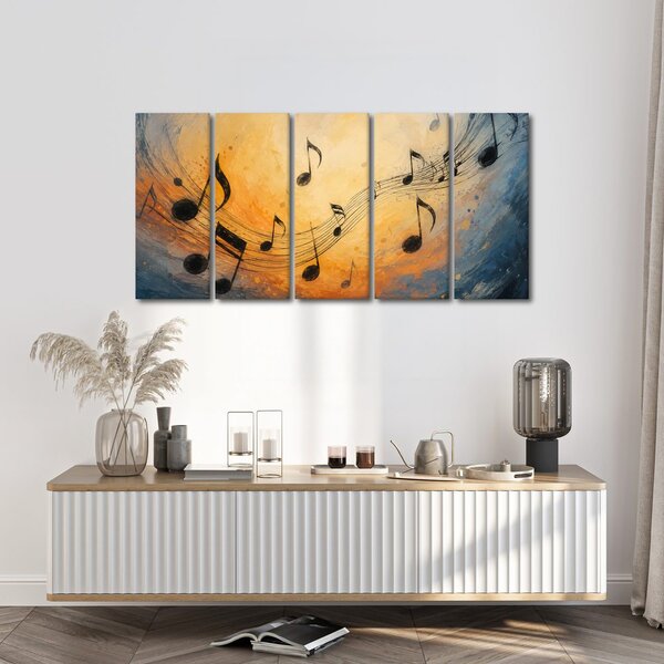 Quadri 5 pezzi – Armonia musicale a colori