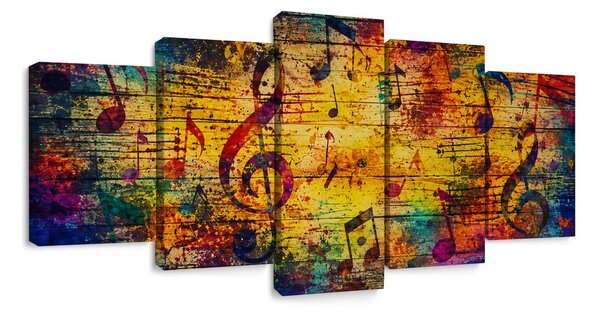 Quadri 5 pezzi – Sinfonia musicale di colori