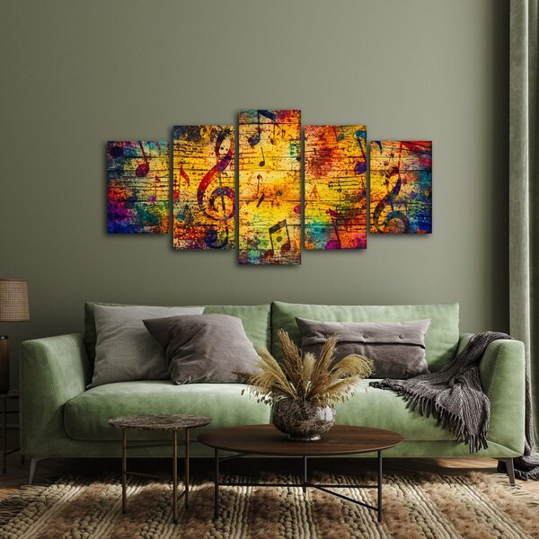 Quadri 5 pezzi – Sinfonia musicale di colori