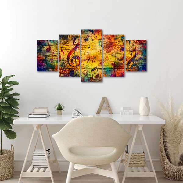 Quadri 5 pezzi – Sinfonia musicale di colori
