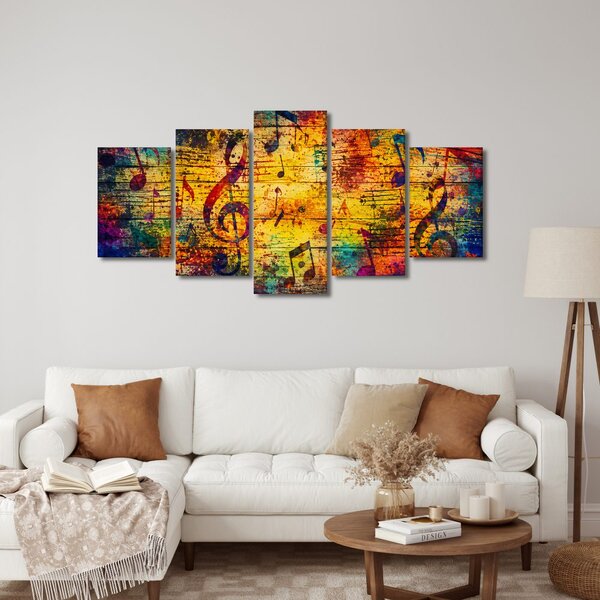 Quadri 5 pezzi – Sinfonia musicale di colori