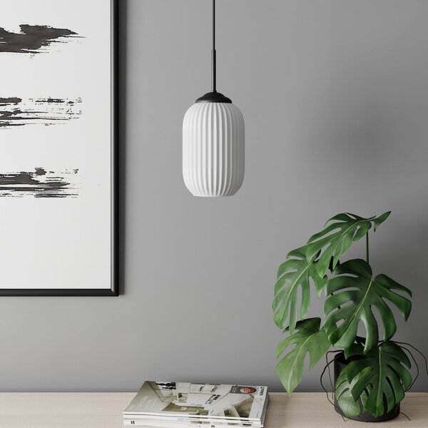 Lampada a sospensione Dyberg Larsen, Riflet, Bianco, Soggiorno, Vetro, Scandinavo