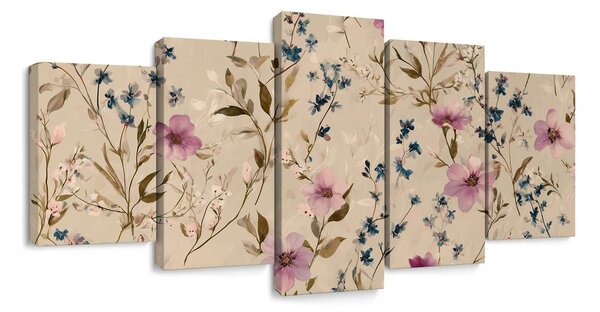 Quadri 5 pezzi – Armonia floreale