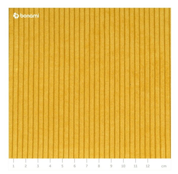 Divano letto in velluto a coste giallo 196 cm Base - Karup Design