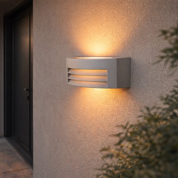 Applique da parete moderna grigia IP44 - Hurricane 1